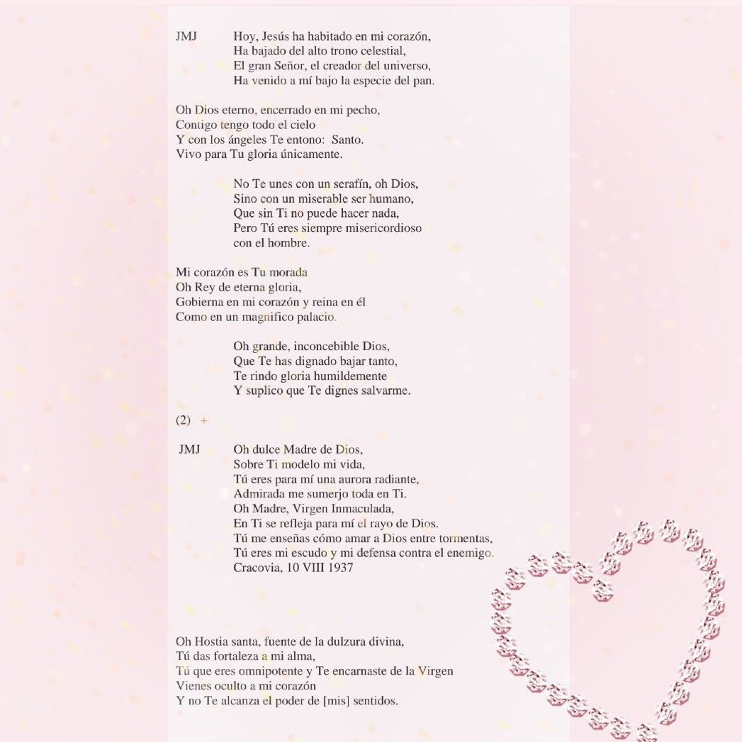 Divina Misericordia - Palabras Del Libro De Santa Maria Faustina 1